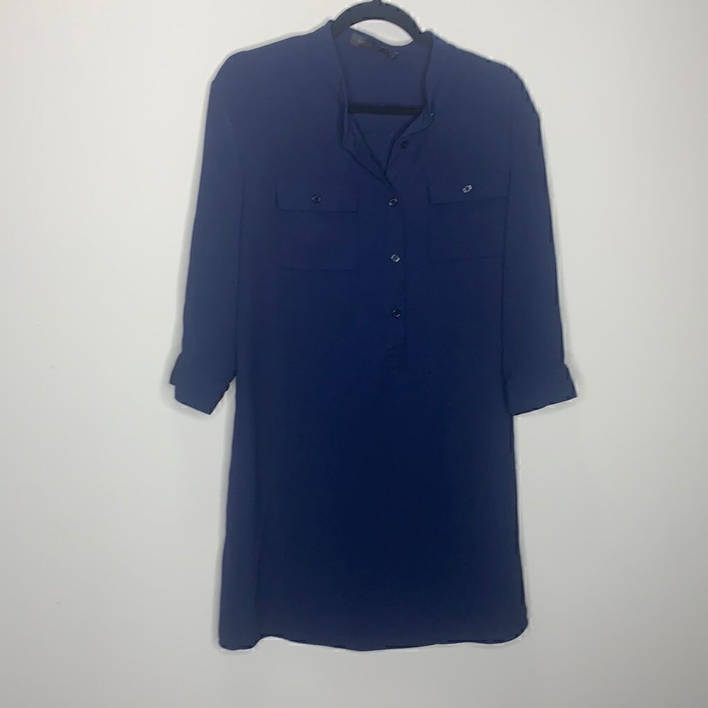 The limited Ashton navy blue shirt dress medium (B1)